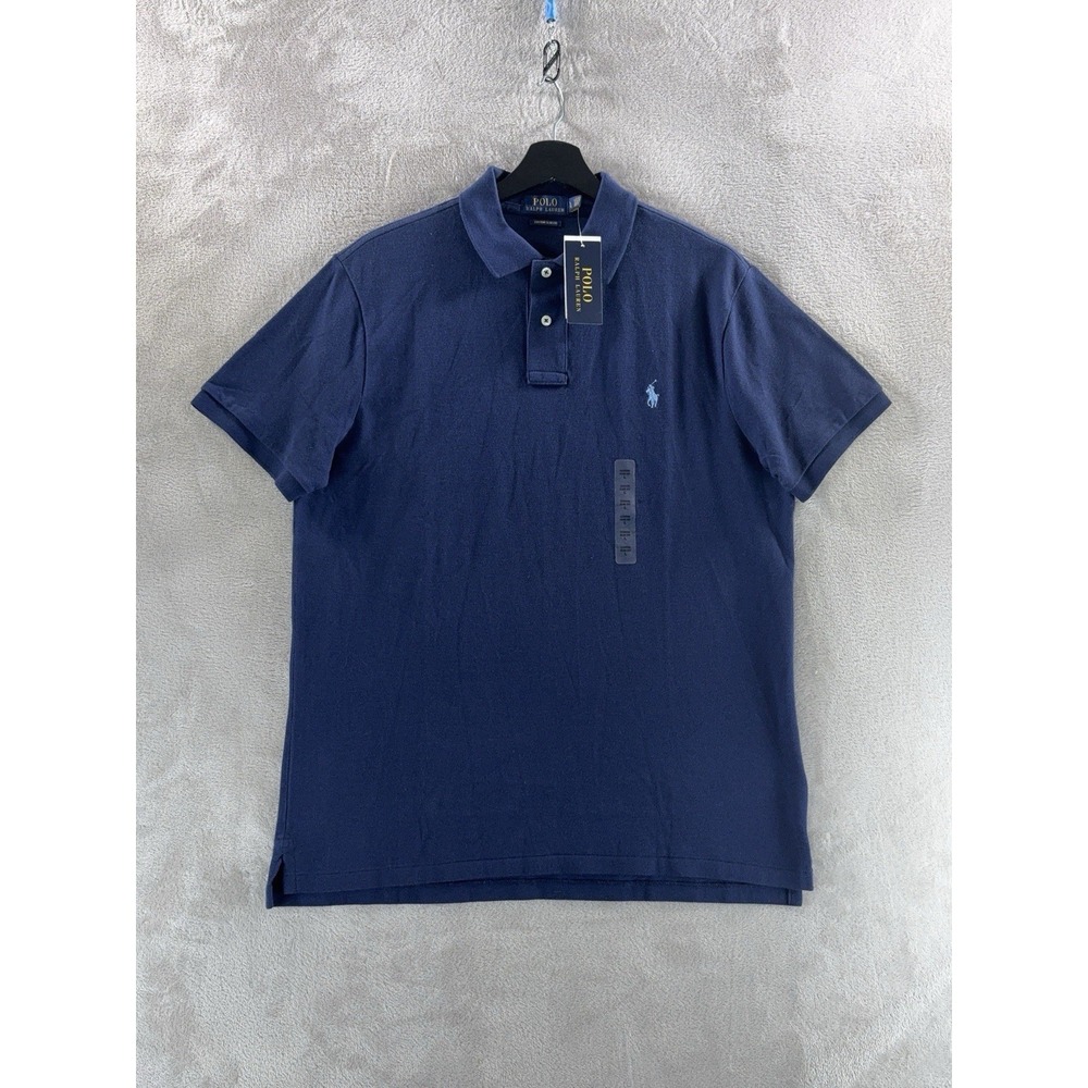 Polo Ralph Lauren Polo Shirt Mens Size Large Blue Pony Logo Cotton Casual